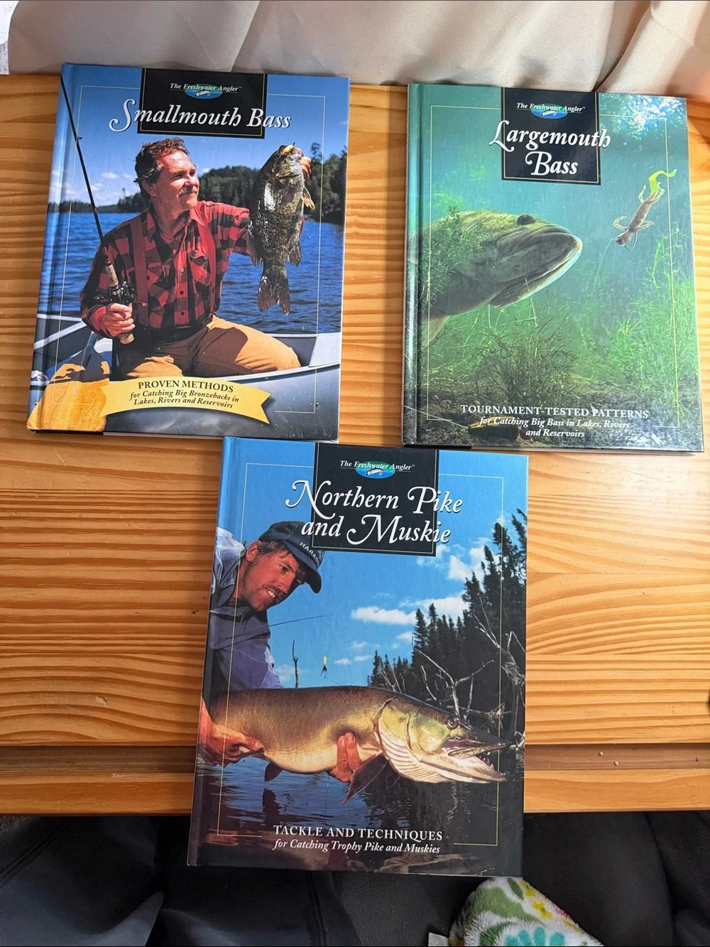 Lot of 3 The Freshwater Angler Hardcover Fishing Books - Bass, Pike & Muskie